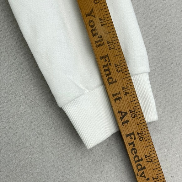 ASRV Hoodie Mens Large White Longline Terry Pullover Gym Athletic Slim-Fit - Picture 11 of 12